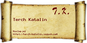 Terch Katalin névjegykártya